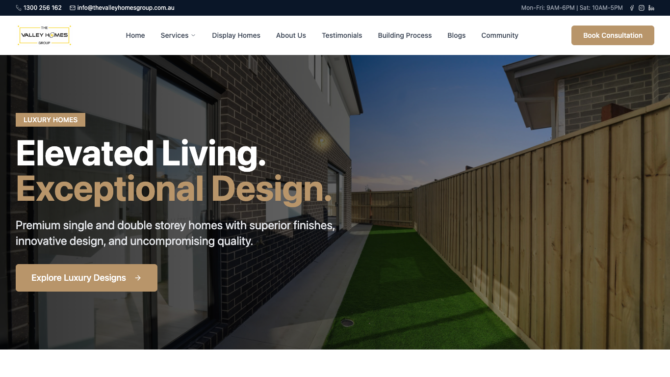 The Valley Homes - Luxury homes showcase