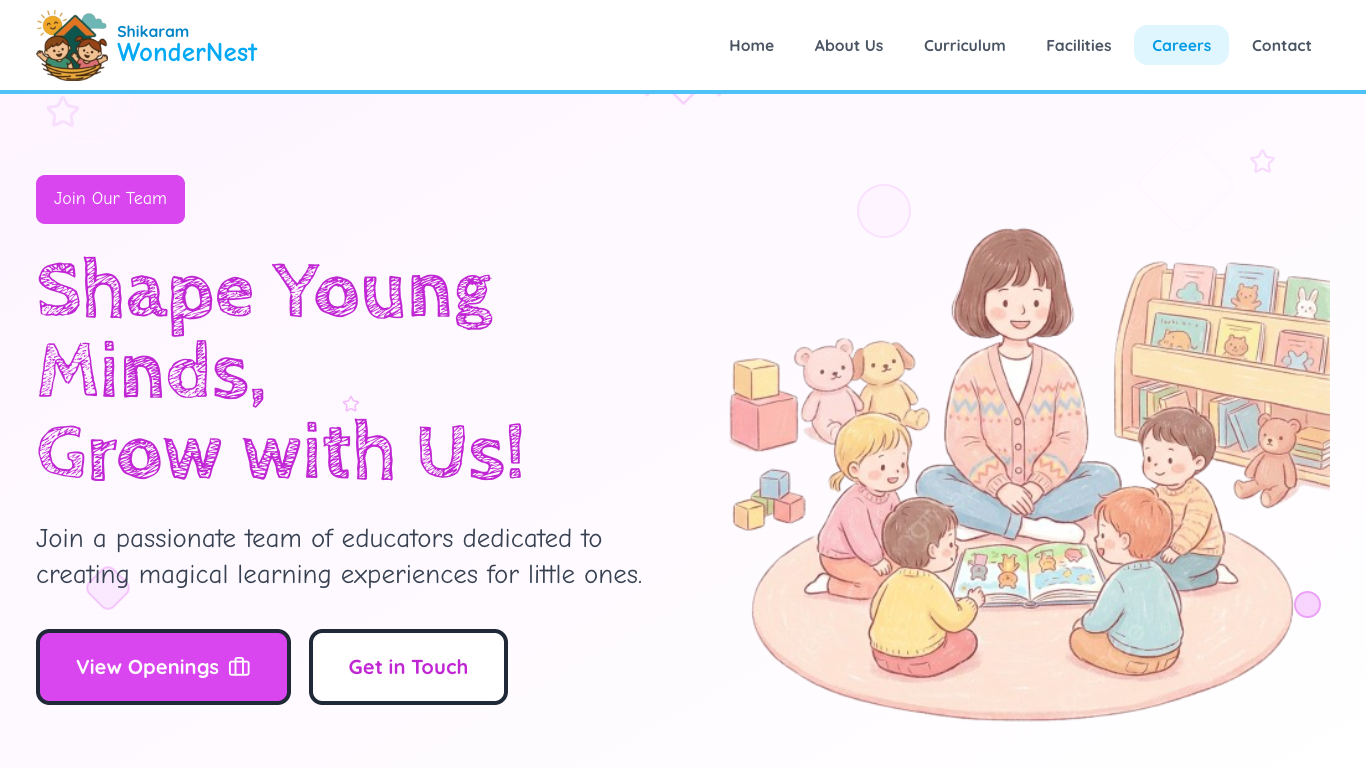 WonderNest - Careers page design